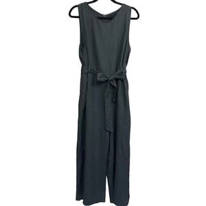 Tahari wide leg linen jumpsuit, 12, Lagenlook, layering, utility, timeless